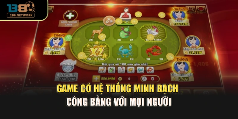 Game có hệ thống minh bạch công bằng với mọi người